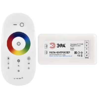 Контроллер для светодиодной ленты с радио пультом RGBW-Controller-12/24В-288/576Вт-IP20-RF Эра Б0061114