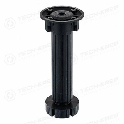 Ножка цокольная Н150 145-165мм с 1 клипсой пластик. черн. (уп.2шт) Tech-Krep/Zitar 129972