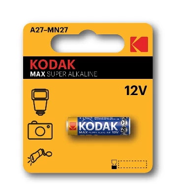 Элемент питания алкалиновый A27/MN27/8LR732 12В MAX SUPER Alkaline (блист.1шт) 30414372-RU1 KODAK Б0047482