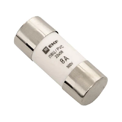 Вставка плавкая цилиндрическая ПВЦ 22х58 8А EKF pvc-22х58-8