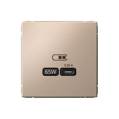 Розетка USB ArtGallery тип C 65Вт QC PD высокоскор. ЗУ механизм песочн. SE GAL001227