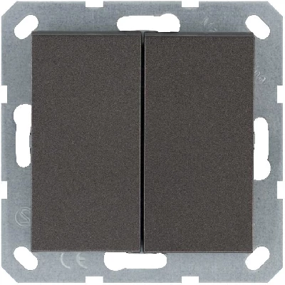 Кнопка 2-кл. 10А IP20 с переключающим контактом механизм мокко Jasmart G3020Z