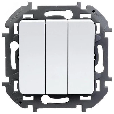 Выключатель 3-кл. Inspiria 10АХ 250В винтов. зажимы бел. IEK 673540