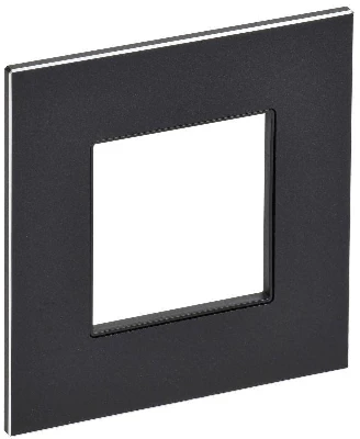 Рамка 1-м SKANDY SK-F31Bl металл черн. IEK SK-M12-M-K02