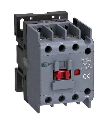 Контактор 38А 230В AC АС3 АС4 1НО+1НЗ КМ-102 DEKraft 21934DEK