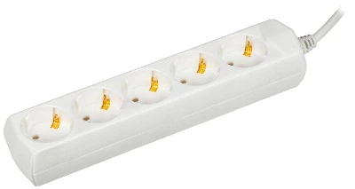 Удлинитель 5х3м с заземл. 10А IP20 У05 2P+PE 250В 3х1 GENERICA WYP10-10-05-03-Z-G