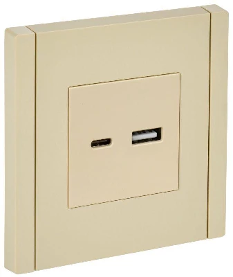 Розетка USB A+C 3.1А FORTE&PIANO FP450 ваниль IEK FP-U22-D31-K10