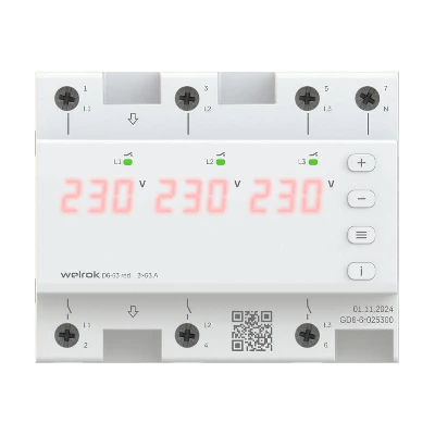 Реле напряжения D6-63 red Welrok 4660251140410
