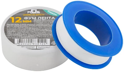 Лента ФУМ 12ммх10мх0.075мм плотность 0.2гр/куб.см MOS 70682М