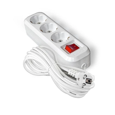 Удлинитель 3х7м с заземл. IP20 S-303А ПВС 3х1.5 с выкл. Universal 1728