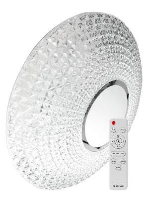 Светильник светодиодный PREMIUM CRYSTAL 55Вт 230В 3000-6500К 4400лм IP40 400х100мм настенно-потолочный управляемый с пультом ДУ КОСМОС KSCrys55W