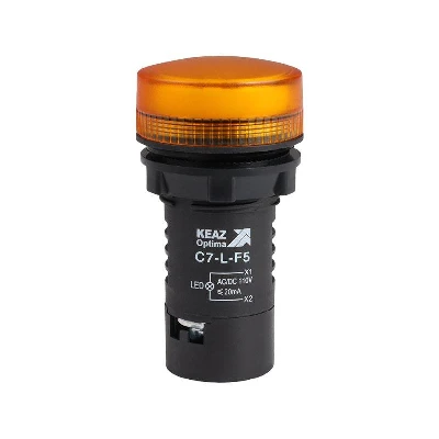 Лампа светодиодная OptiSignal Compact D22 С7-L-F5 желт. 110В AC/DC XB7EV05GP КЭАЗ 362156
