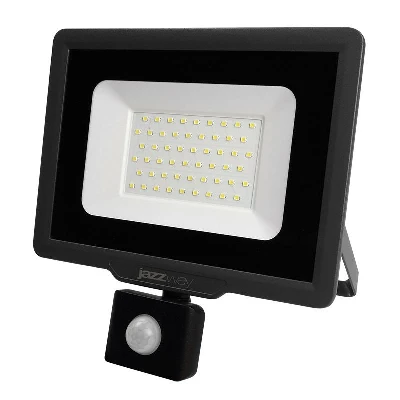 Прожектор светодиодный PFL-C3 SENSOR 50Вт 6500К IP65 ДО закален. прозр. стекло датчик движения инфракрасный JazzWay 5026940A