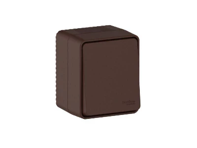 Выключатель кнопочный 1-кл. ОП AtlasDesign PROFI IP54 10AX корич. SE ATN546015