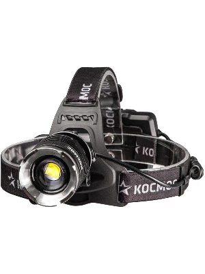 Фонарь налобный аккум. 10Вт P70 LED/Li-ion18650 3х1200мА.ч алюм. КОСМОС (KOC853Lit)