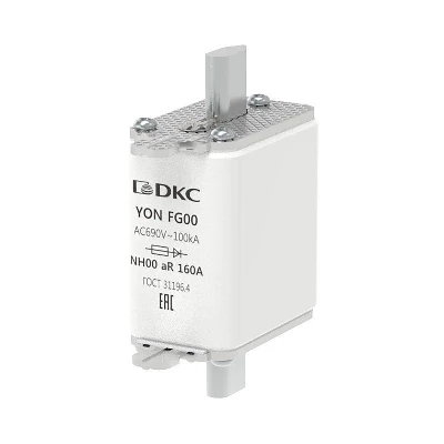 Предохранитель YON ножевого типа FG00 160А 690В хар-ка aR DKC 1FG00-0160-690V-AR