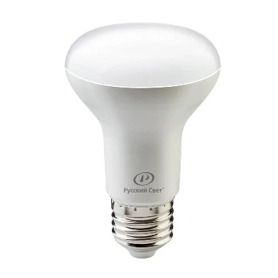Лампа светодиодная RS LED R63 E27 9W 220-240V 9Вт рефлектор матовая 2700К тепл. бел. E27 720лм 220-240В Ra90 Русский Свет 15010745080