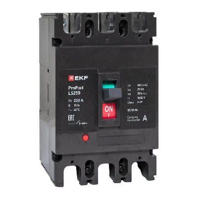 Выключатель автоматический LS250 25кА 3P 250А ProPact EKF mccb-250-25-3-250-ls