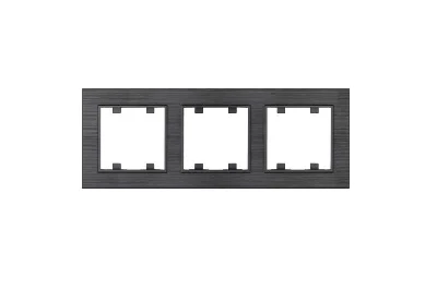 Рамка 3-м Karea LINE STAR дым. металлик Makel 86050703