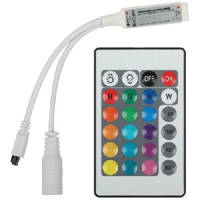 Контроллер мини для светодиодной ленты с ИК пультом RGBController-12/24V-72/144W-IP20-IR ЭРА Б0061110
