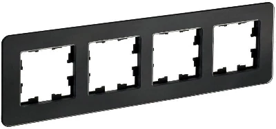 Рамка 4-м BRITE РУ-4-2-Бр стекло черн. RE IEK BR-M42-G-41-K02