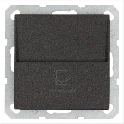 Выключатель карточный 10А IP20 отельный механизм антрацит Jasmart G6209B
