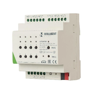 Актуатор KNX-7083-82-DRO-MF-DIN (BUS/230В 8х10А KNX Secure) IP20 пластик INTELLIGENT ARLIGHT 039896
