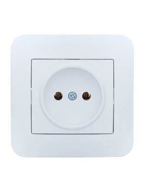 Розетка 1-м СП ASTI 16А IP20 без заземл. термопласт в сборе бел. LEZARD 7081-0202-121B