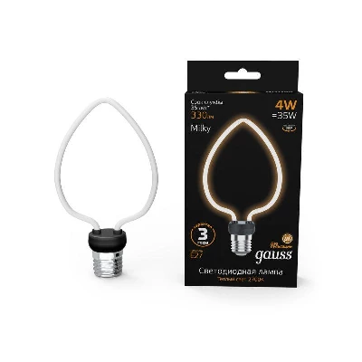 Лампа светодиодная филаментная Filament Artline 4Вт Heart матов. 2700К тепл. бел. Е27 330лм milky GAUSS 1003802104
