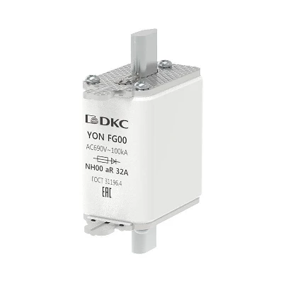 Предохранитель YON ножевого типа FG00 32А 690В хар-ка aR DKC 1FG00-0032-690V-AR