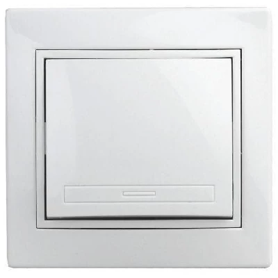 Кнопка включения СП Plano 1-109-01 10А 250В IP20 Plano бел. Intro Б0053830