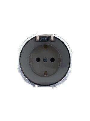 Розетка 1-м СП OSEN IP44 с заземл. с крышкой ПБТ механизм сл. кость LEZARD 743-9088-123BIPCH