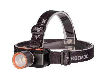 Фонарь налобный аккум. 10Вт Laser LED/ 1200мА.ч ABS пластик + алюм. КОСМОС (KOC534Lit)