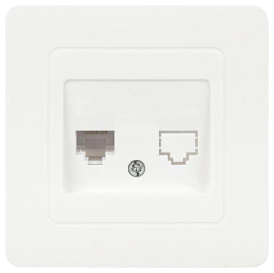 Розетка компьютерная 1-м СП Style 7-303-01 RJ45 бел. Intro Б0060649