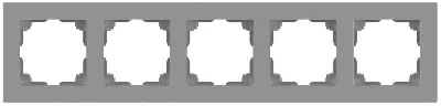 Рамка 5-м СП Accent 6-505-03 алюм. Intro Б0063725