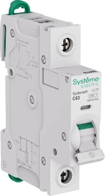 Выключатель автоматический 1п C 63А 10кА Systeme9 230В SE S9F32163