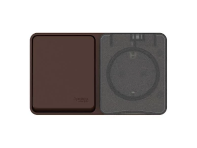 Блок ОП AtlasDesign PROFI IP54 (розетка 1-м 16А заземл. защ. шторки + 1-кл. выключатель 10А) корич. SE ATN546070