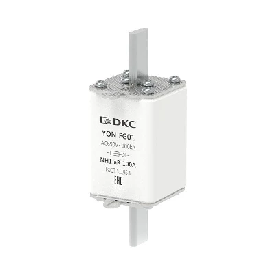 Предохранитель YON ножевого типа FG1 100А 690В хар-ка aR DKC 1FG01-0100-690V-AR