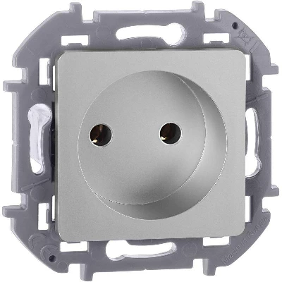 Розетка 1-м СП Inspiria 16А IP20 250В 2P механизм алюм. IEK 673712