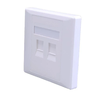 Панель лицевая 2 порта 80х80 Keystone шторка (DIY) SUPRLAN 10-0334-1