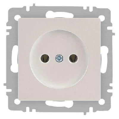 Розетка 1-м СП Accent 6-201-06 16А IP20 250В 2P перламутр. Intro Б0063667