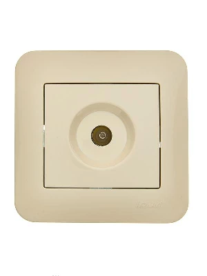 Розетка телевизионная проходная TV СП ASTI IP20 в сборе крем. LEZARD 7081-0303-129