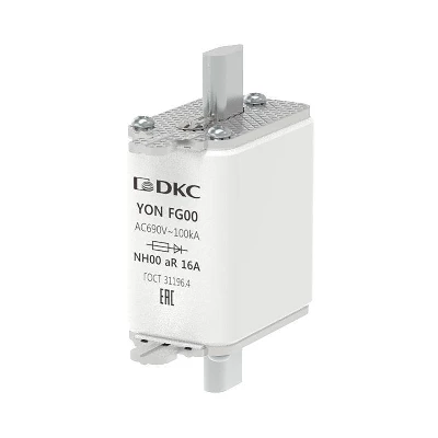 Предохранитель YON ножевого типа FG00 16А 690В хар-ка aR DKC 1FG00-0016-690V-AR