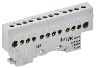 Шина L "фаза" изол. на универс. держ. 8х12-12-Ср TEKFOR IEK TF-NN20-12-KL-K03