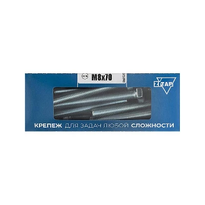 Болт с шестигранной головкой М8х70 DIN 933 оцинк. (уп.20шт) Tech-Krep/Zitar 105213