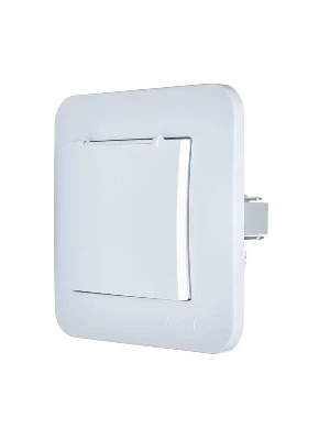 Розетка 1-м СП ASTI 16А IP20 с заземл. с крышкой термопласт в сборе бел. LEZARD 7081-0202-123В