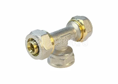 Тройник обжимной с переходом на ВР 20х3/4х20дюйм (100/5) VALFEX VF.332.N.203420