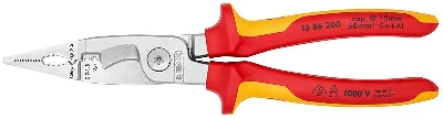 Клещи электромонтажные VDE 6-в-1 L-200мм Knipex KN-1386200