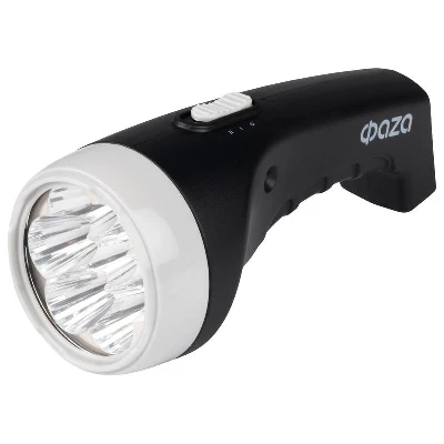 Фонарь аккумуляторный ручной AccuF2-L07-bk 7LED 2 режима: 100проц./25проц. аккум. 0.4А.ч выдвижная вилка индикатор зарядки черн. ФАZА 5000810