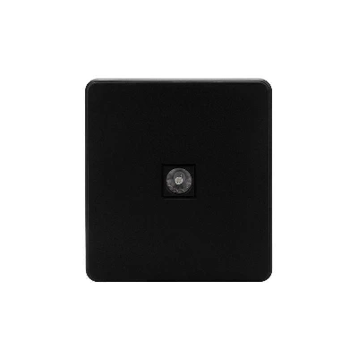 Розетка телевизионная TV СП ROUND MIELE оникс Kranz KR-78-0723-3